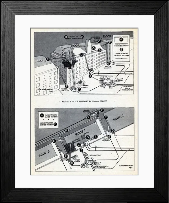 Framed Print : Fire Over London - Story of The London Fire Service - WW2 Framed Print : Fire Over London - Story of The London Fire Service - WW2