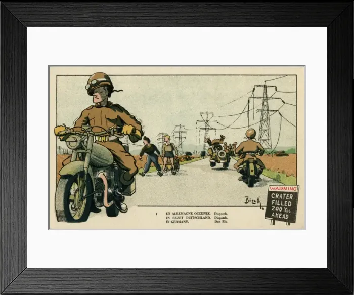 Framed Print : Occupied Germany - American Dispatch Riders Framed Print : Occupied Germany - American Dispatch Riders