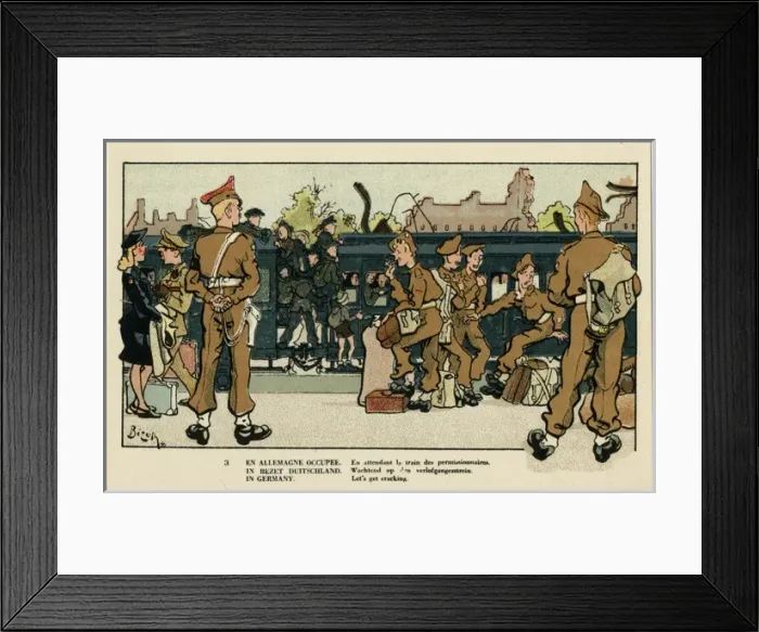 Framed Print : Occupied Germany - Waiting for the train to leave Framed Print : Occupied Germany - Waiting for the train to leave