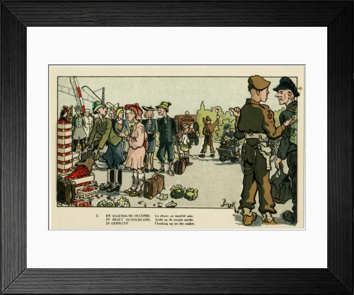Framed Print : Occupied Germany - Checking up on Illicit Trading of Goods Framed Print : Occupied Germany - Checking up on Illicit Trading of Goods