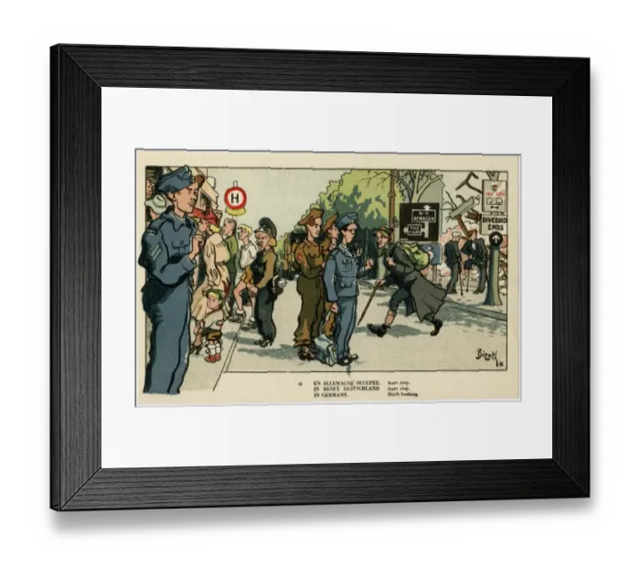 Framed Print : Occupied Germany - Hitchhiking Framed Print : Occupied Germany - Hitchhiking