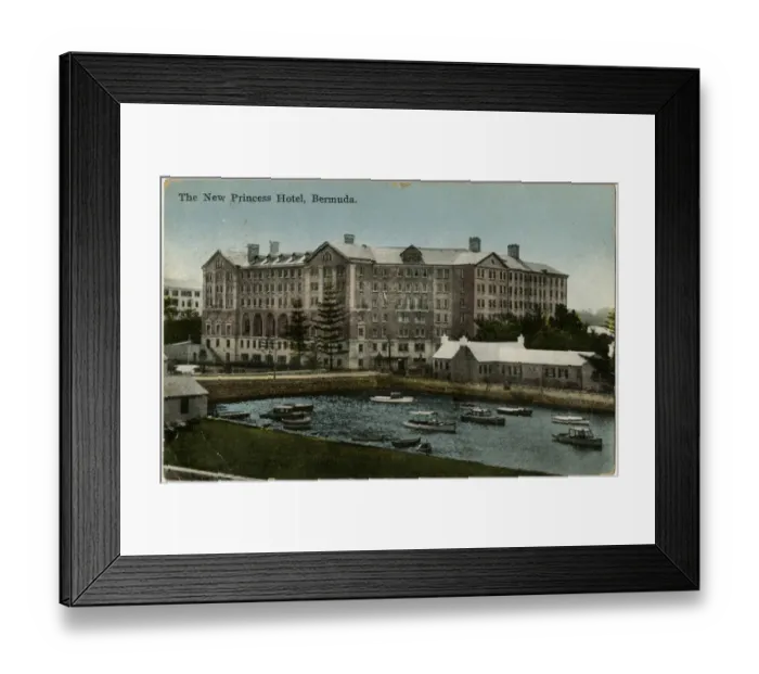 Framed Print : Princess Hotel & Cottages from Pitts Bay, Hamilton, Bermuda Framed Print : Princess Hotel & Cottages from Pitts Bay, Hamilton, Bermuda
