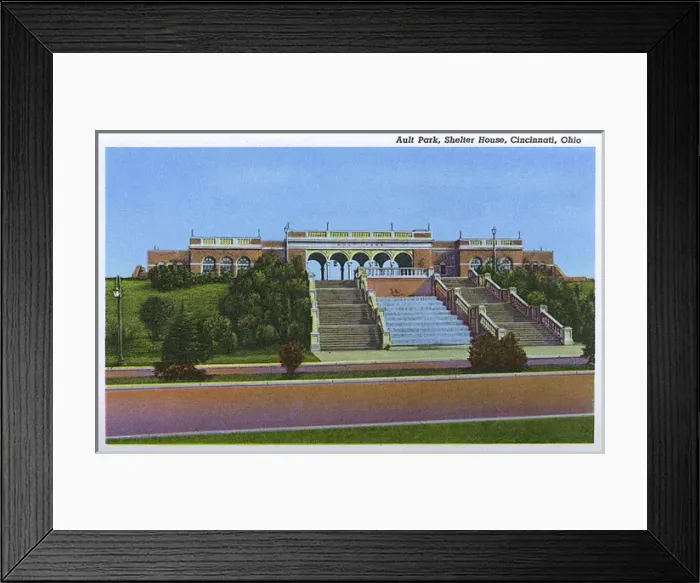Framed Print : Ault Park, Shelter House, Cincinnati, Ohio, USA Framed Print : Ault Park, Shelter House, Cincinnati, Ohio, USA