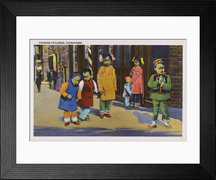 Framed Print : Children, Chinatown, San Francisco, California, USA Framed Print : Children, Chinatown, San Francisco, California, USA
