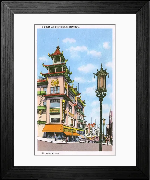 Framed Print : Business district, Chinatown, San Francisco, California, USA Framed Print : Business district, Chinatown, San Francisco, California, USA