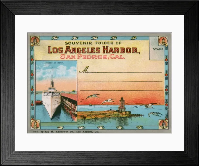 Framed Print : Cover design, Los Angeles Harbour, California, USA Framed Print : Cover design, Los Angeles Harbour, California, USA