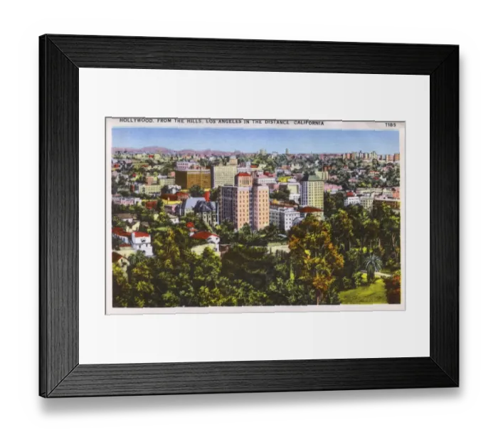 Framed Print : Hollywood and Los Angeles, California, USA Framed Print : Hollywood and Los Angeles, California, USA