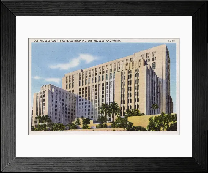 Framed Print : LA County General Hospital, Los Angeles, California, USA Framed Print : LA County General Hospital, Los Angeles, California, USA