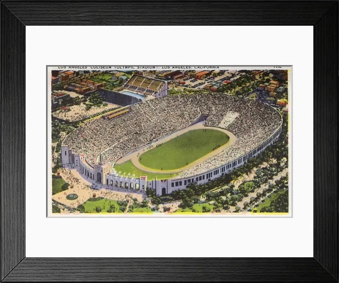 Framed Print : Olympic Stadium, Los Angeles, California, USA Framed Print : Olympic Stadium, Los Angeles, California, USA