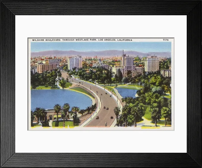 Framed Print : Wilshire Boulevard, Los Angeles, California, USA Framed Print : Wilshire Boulevard, Los Angeles, California, USA