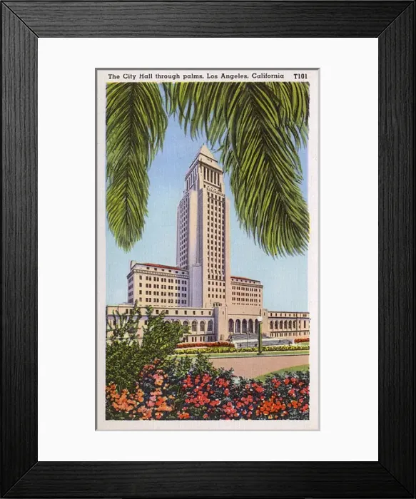 Framed Print : City Hall, Los Angeles, California, USA Framed Print : City Hall, Los Angeles, California, USA