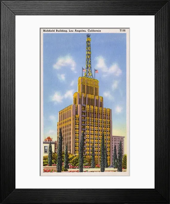 Framed Print : Richfield Building, Los Angeles, California, USA Framed Print : Richfield Building, Los Angeles, California, USA
