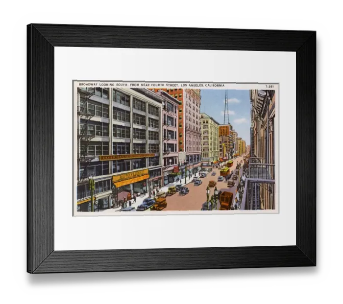 Framed Print : Broadway, Los Angeles, California, USA Framed Print : Broadway, Los Angeles, California, USA