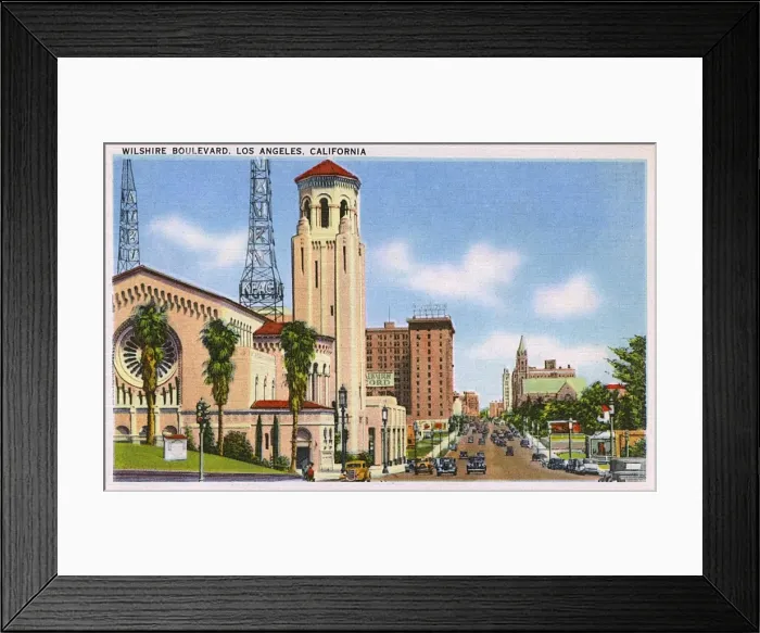 Framed Print : Wilshire Boulevard, Los Angeles, California, USA Framed Print : Wilshire Boulevard, Los Angeles, California, USA