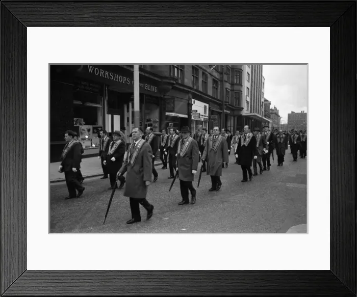 Framed Print : Orangemen on parade, Belfast, Northern Ireland Framed Print : Orangemen on parade, Belfast, Northern Ireland