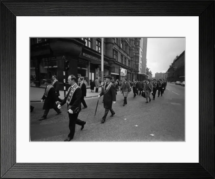 Framed Print : Orangemen on parade, Belfast, Northern Ireland Framed Print : Orangemen on parade, Belfast, Northern Ireland