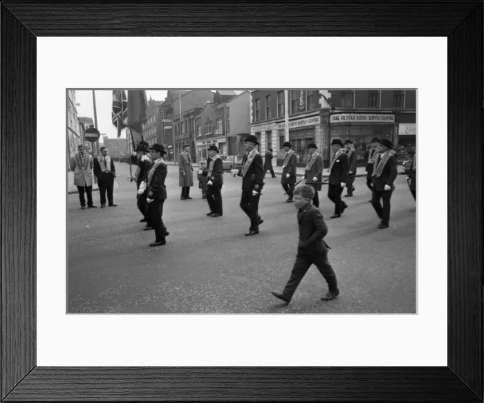 Framed Print : Orangemen on parade, Belfast, Northern Ireland Framed Print : Orangemen on parade, Belfast, Northern Ireland
