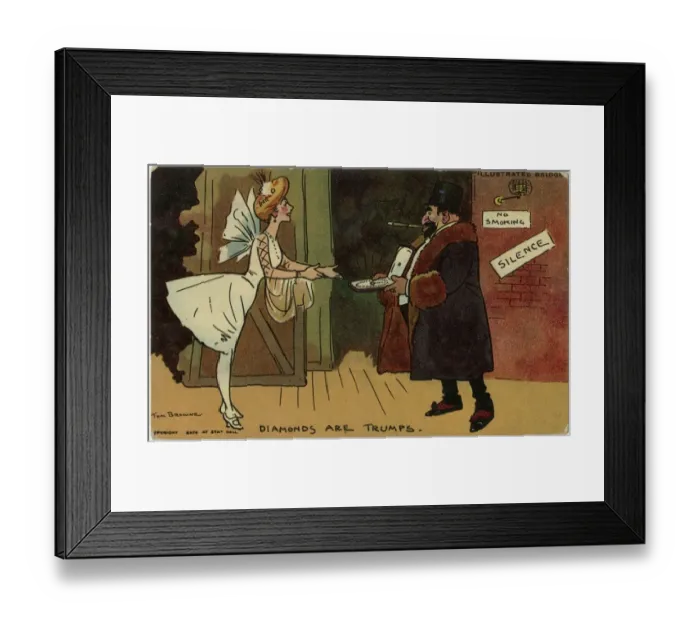 Framed Print : Illustrated Bridge (series) - Diamonds are Trumps Framed Print : Illustrated Bridge (series) - Diamonds are Trumps