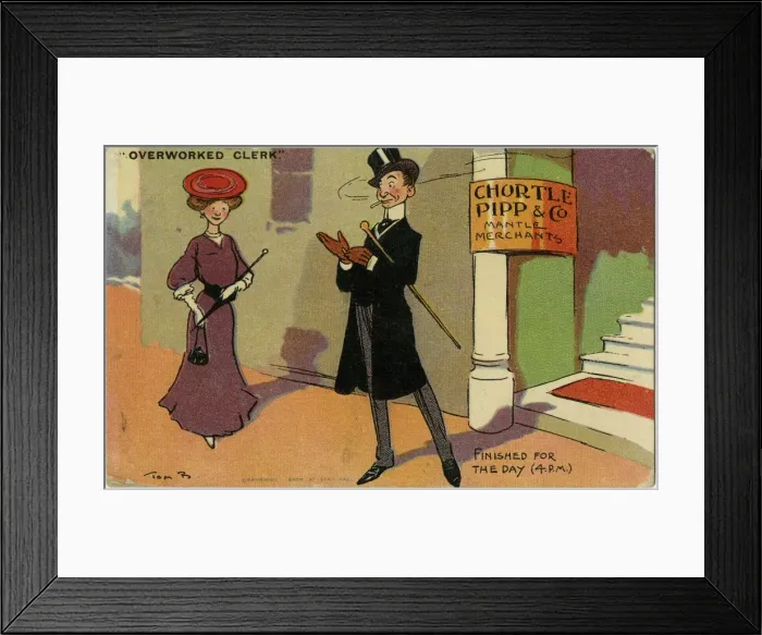 Framed Print : Overworked Clerk - Finished for the Day (4pm) Framed Print : Overworked Clerk - Finished for the Day (4pm)