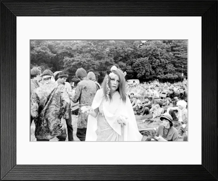Framed Print : Flower Power and Hippies at Woburn Park