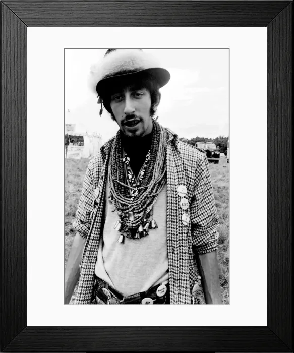Framed Print : Hippy man in a field at Woburn Park Framed Print : Hippy man in a field at Woburn Park