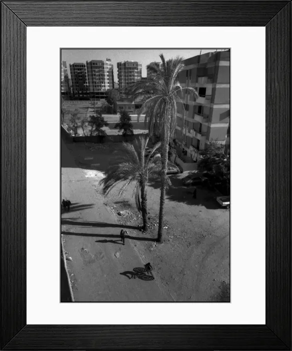 Framed Print : Cairo suburb with shadow of bike, Egypt Framed Print : Cairo suburb with shadow of bike, Egypt