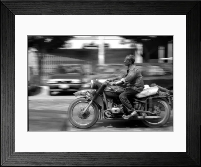Framed Print : Man on motorbike in Cairo, Egypt Framed Print : Man on motorbike in Cairo, Egypt