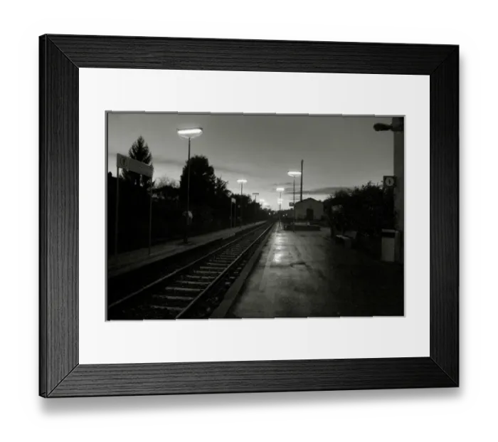 Framed Print : Italian station platform at night Framed Print : Italian station platform at night