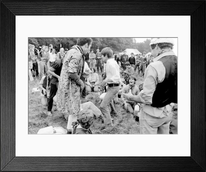 Framed Print : Hippies in a field at Woburn Park Framed Print : Hippies in a field at Woburn Park
