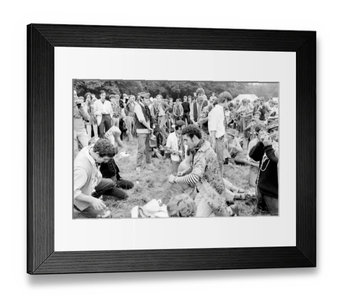 Framed Print : Hippies relaxing in a field at Woburn Park Framed Print : Hippies relaxing in a field at Woburn Park