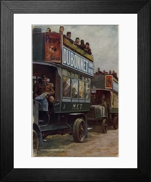 Framed Print : WW1 - London Buses at the Front Framed Print : WW1 - London Buses at the Front