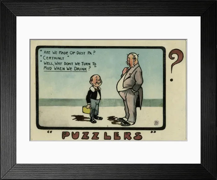 Framed Print : An inquisitive Boy poses a puzzler to his Father Framed Print : An inquisitive Boy poses a puzzler to his Father