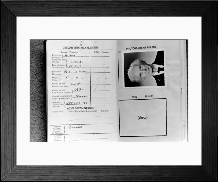 Framed Print : Bertrand Russell, philosopher and author Framed Print : Bertrand Russell, philosopher and author