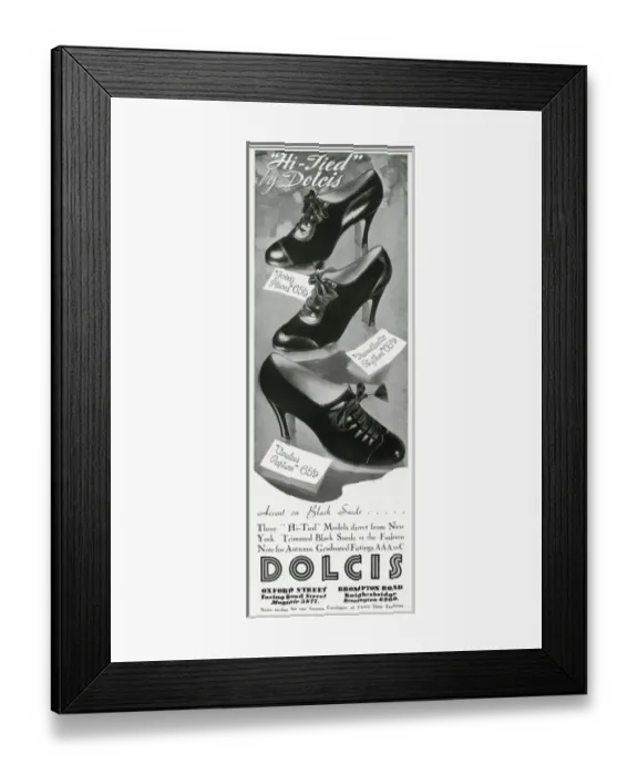 Framed Print : Advert for Dolcis shoes 1936 Framed Print : Advert for Dolcis shoes 1936