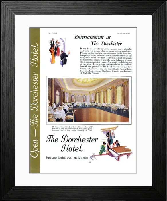 Framed Print : Entertainment at the newly opened Dorchester Hotel Framed Print : Entertainment at the newly opened Dorchester Hotel