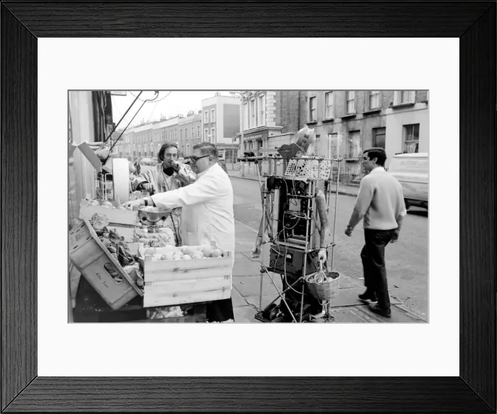 Framed Print : Bruce Lacey, performance artist Framed Print : Bruce Lacey, performance artist