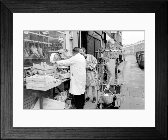 Framed Print : Bruce Lacey, performance artist Framed Print : Bruce Lacey, performance artist