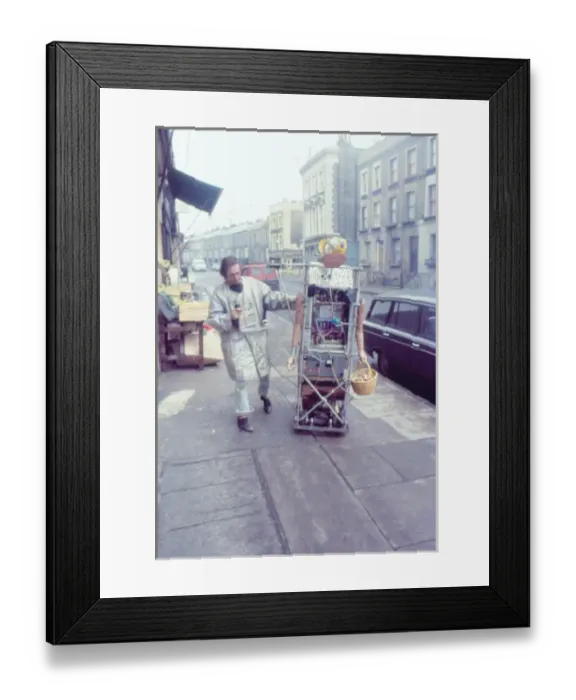 Framed Print : Bruce Lacey, performance artist Framed Print : Bruce Lacey, performance artist