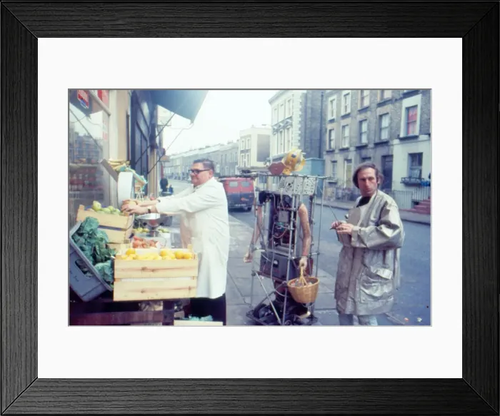 Framed Print : Bruce Lacey, performance artist Framed Print : Bruce Lacey, performance artist