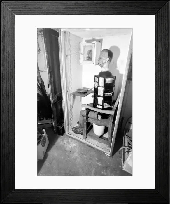 Framed Print : Bruce Lacey, performance artist Framed Print : Bruce Lacey, performance artist