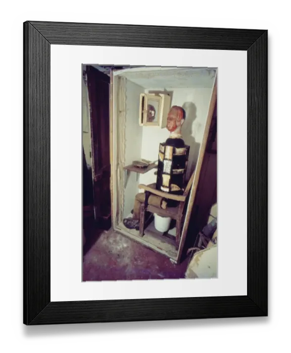 Framed Print : Bruce Lacey, performance artist Framed Print : Bruce Lacey, performance artist