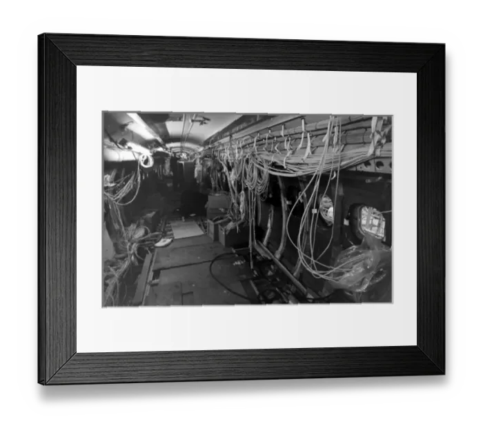 Framed Print : Concorde interior, with cables Framed Print : Concorde interior, with cables