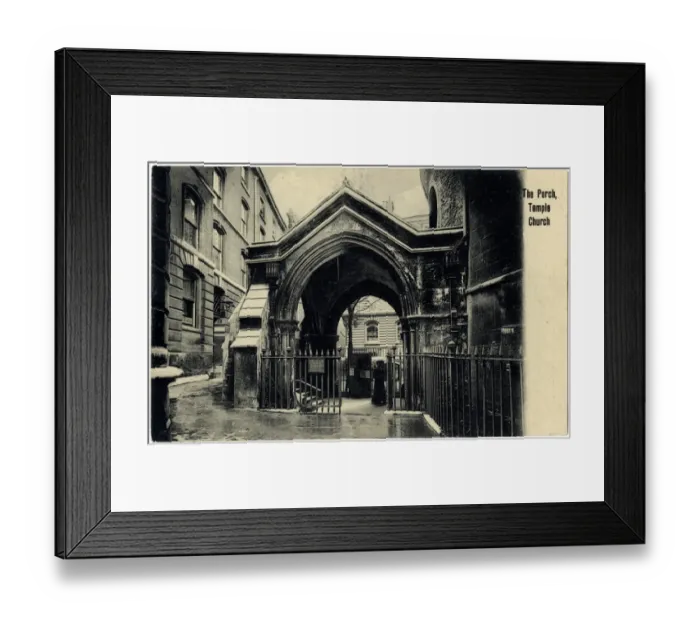 Framed Print : The Porch, Temple Church, Temple, London Framed Print : The Porch, Temple Church, Temple, London