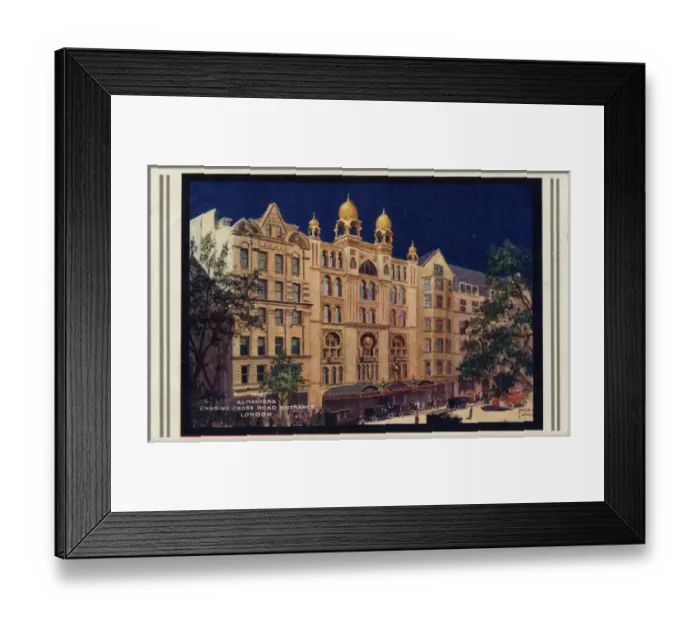 Framed Print : The Alhambra Theatre, Charing Cross Road entrance, London Framed Print : The Alhambra Theatre, Charing Cross Road entrance, London