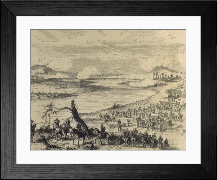 Framed Print : Franco-Prussian War. 1870-1871. Battle of Longeville. Engrav Framed Print : Franco-Prussian War. 1870-1871. Battle of Longeville. Engrav
