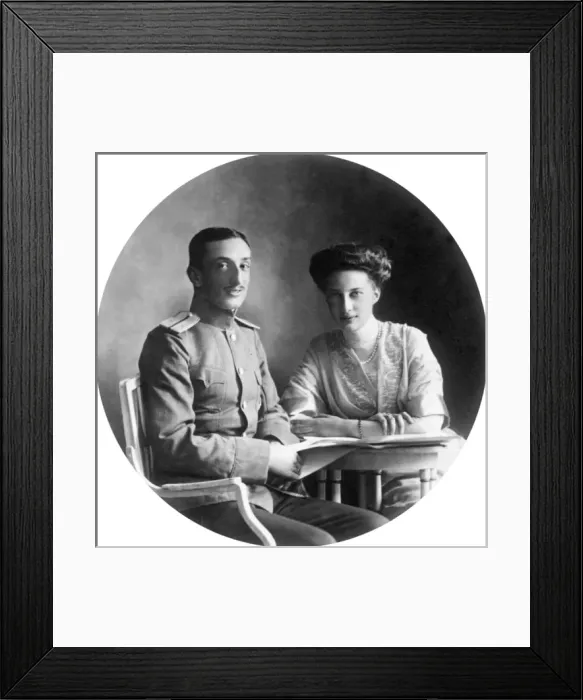 Framed Print : Princess Tatiana Konstantinovna and her fiancee Framed Print : Princess Tatiana Konstantinovna and her fiancee