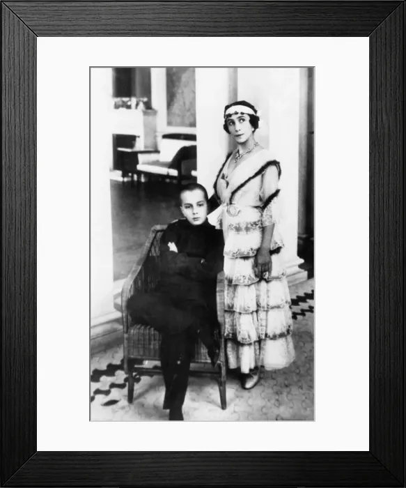 Framed Print : Mathilde Kschessinskaya with her son, Vladimir Framed Print : Mathilde Kschessinskaya with her son, Vladimir