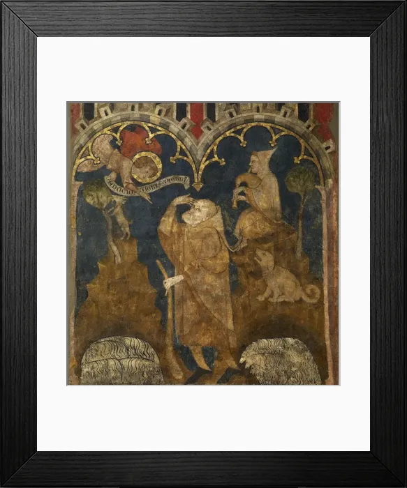 Framed Print : Second Master of Olite (14th century). The Annunciation to t Framed Print : Second Master of Olite (14th century). The Annunciation to t