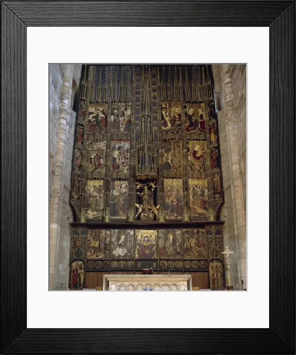 Framed Print : Spain. Tudela. Cathedral. Altarpiece of Assumption (1487-1494 Framed Print : Spain. Tudela. Cathedral. Altarpiece of Assumption (1487-1494