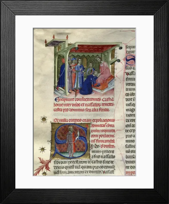 Framed Print : Green Book. Book of privileges of the City of Barcelona. Cop